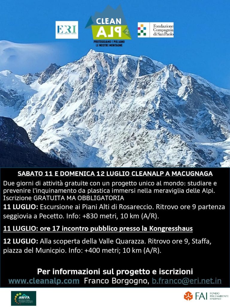 Locandina iniziativa cleanALP 11-12 luglio 2026